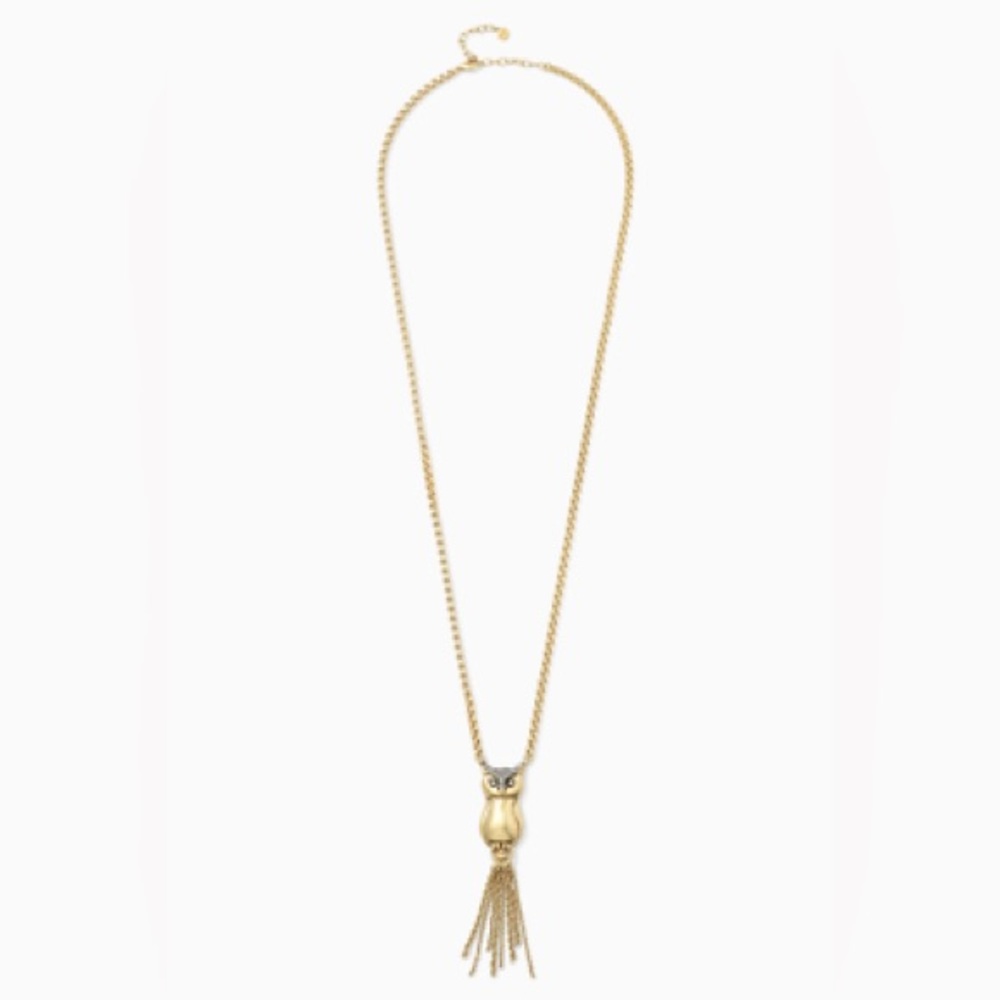 NIB Stella & Dot Owl pendant gold